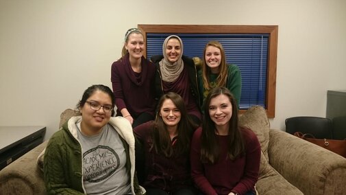 Fall 2017 CNN Lab Members: (front L-R) Scarlett, Mikki, Megan, (back L-R) Emily, Seima, Mackenzie